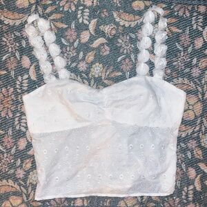 Womens, white princess polly top, size 6